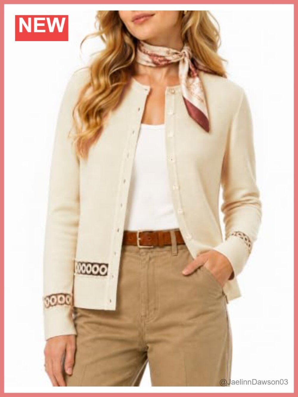 Women's Crochet Button Down Cardigan Sweater Long Sleeve Knit